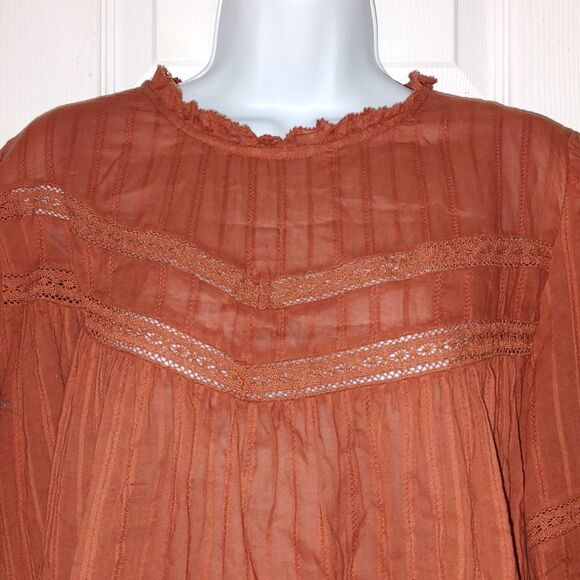 Universal Threads brown color top blouse  3/4 sleeve Sz XL  NWOT - Picture 2 of 5